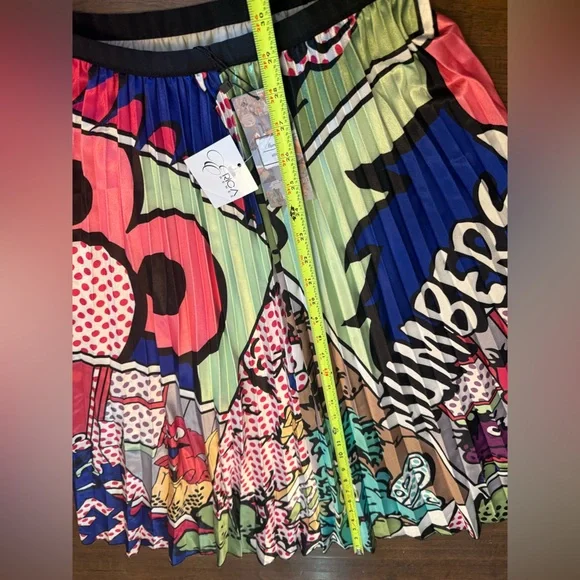 Boutique Pop Art Pleated Teacher Skirt Sesame Street Inspired NWT - Picture 8 of 8
